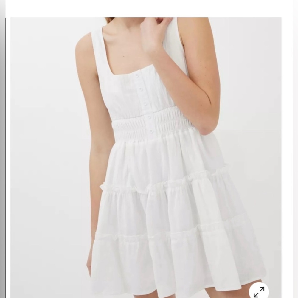 Urban Outfitters White Tiered Mini Dress